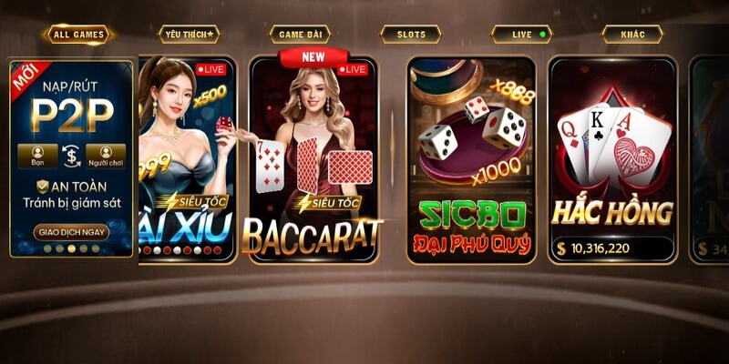 Kho trò chơi game bài Hitclub đa dạng
